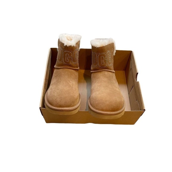 UGG Australia Women's Chestnut Classic Gem Lined Mini Boots Size 6 US - Picture 6 of 11